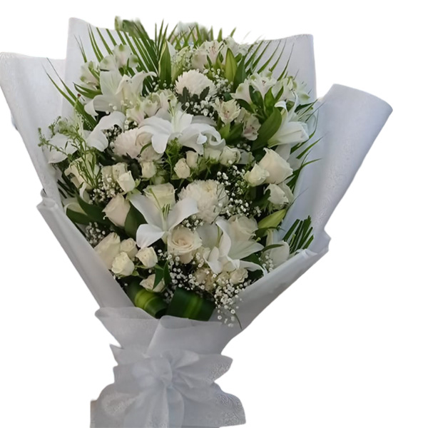 Bouquet of white mix flowers