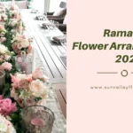 Ramadan 2025 flower arrangement centerpiece on table by Sun Valley Flower Dubai, perfect for iftar decor.